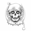santa muerte , crusader  tattoo design idea