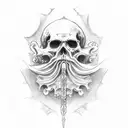 santa muerte , crusader  tattoo design idea