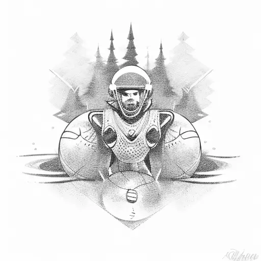 A group of friends playing basketball tattoo design idea