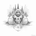 A group of friends playing basketball tattoo design idea