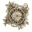8:28 in Roman numerals tattoo design idea