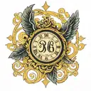 8:28 in Roman numerals tattoo design idea