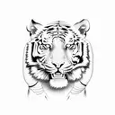 tiger and dragon  tattoo design idea