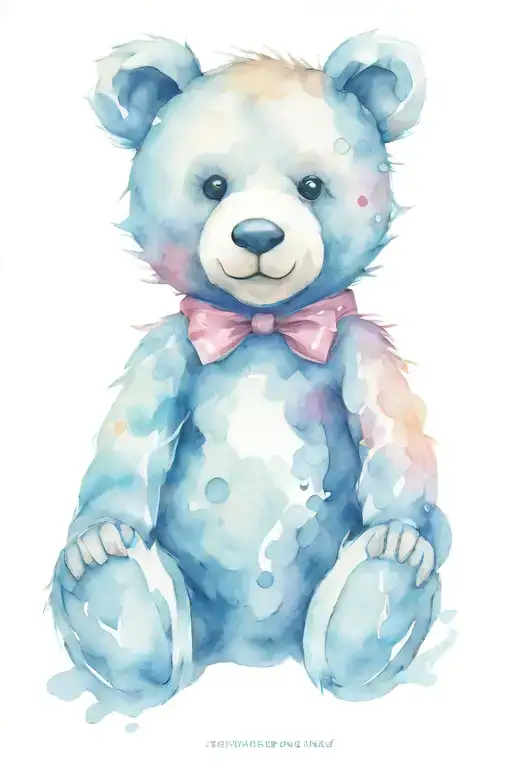 Teddy bear tattoo design idea