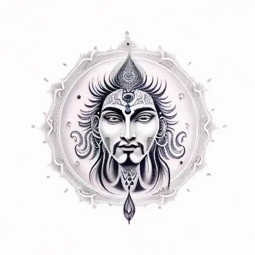 mantra om trayambkaam tattoo design idea