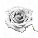 A realistic rose with a surreal twist, incorporating bright and bold colors that seem to glow tattoo design idea