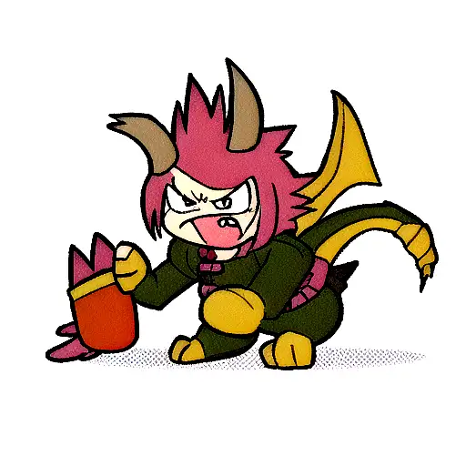 angry strong Dragon with using name PRIYANKA tattoo design idea