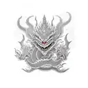 angry strong Dragon with using name PRIYANKA tattoo design idea
