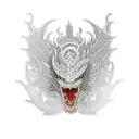 angry strong Dragon with using name PRIYANKA tattoo design idea