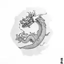 angry strong Dragon with using name PRIYANKA tattoo design idea