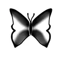 blue butterfly tattoo design idea