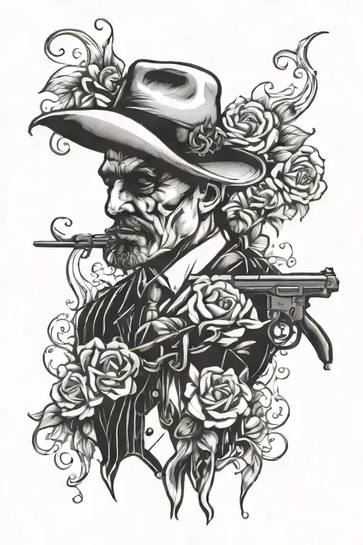 Italian Mafia tattoo design idea