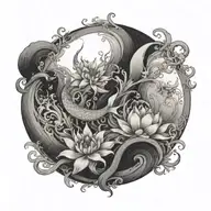 dark sea tattoo design idea