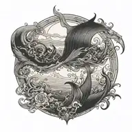 dark sea tattoo design idea