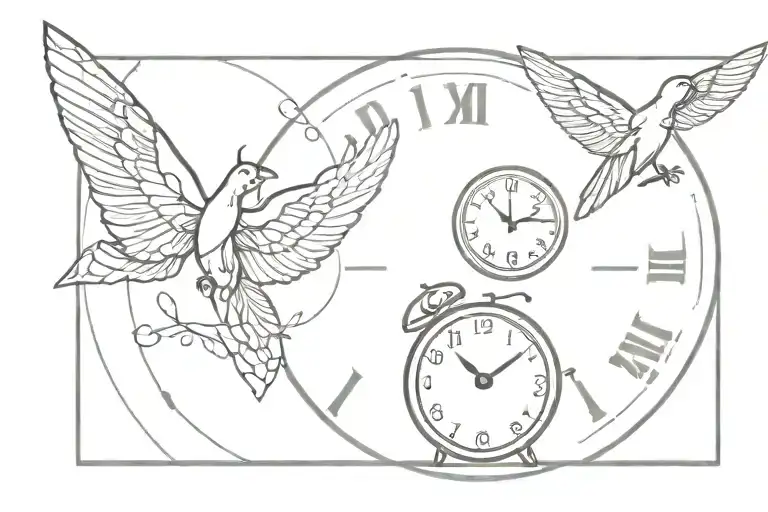 time flies  tattoo design idea