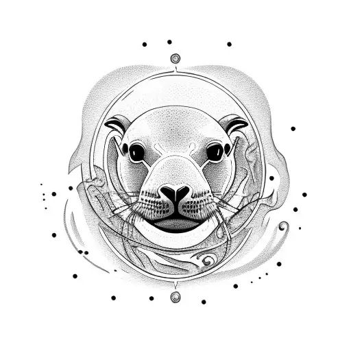 sea lion tattoo design idea