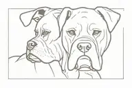 boxer dog tattoo design idea
