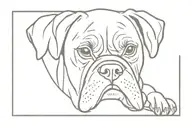 boxer dog tattoo design idea