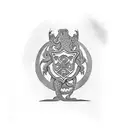 A beer bottle shaped like the Zagreb Dinamo logo tattoo design idea