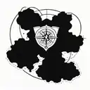 Travel airplane ship compass heart tattoo design idea