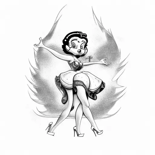 Betty boop style demons  tattoo design idea