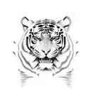 tigre chino tattoo design idea
