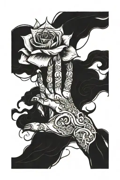 trust no one hand tattoo design idea