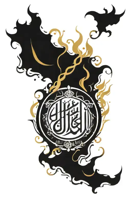 Hasbi Allah tattoo design idea