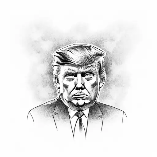 Donald trump blowing a kiss tattoo design idea