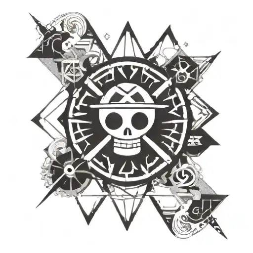 One piece anime inspired tattoo tattoo design idea