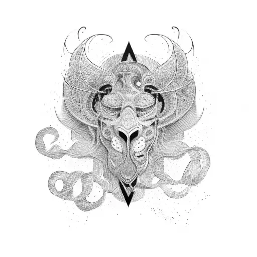 big line, no shadow, golden ratio, tattoo design idea
