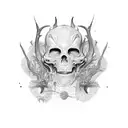 big line, no shadow, giger, golden ratio, tattoo design idea