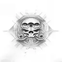 big line, no shadow, giger, golden ratio, tattoo design idea