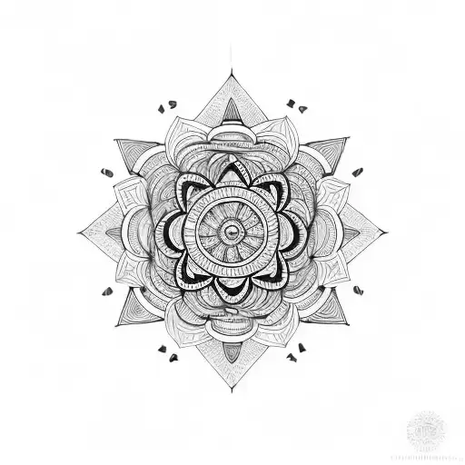 mandala inca zen geometric tattoo design idea
