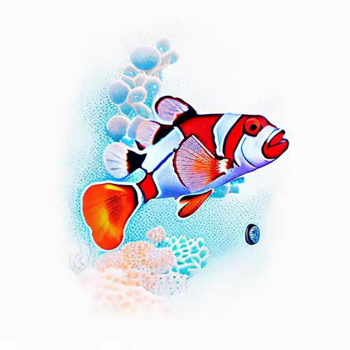 clownfish tattoo design idea