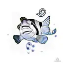 clownfish tattoo design idea