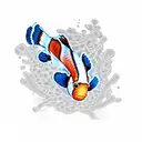 clownfish tattoo design idea