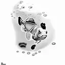 clownfish tattoo design idea