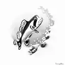 clownfish tattoo design idea