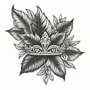 laurel leaf crown tattoo design idea