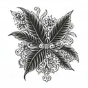 laurel leaf crown tattoo design idea