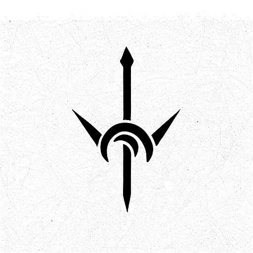 Trident tattoo design idea