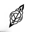Trident tattoo design idea