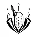 Trident tattoo design idea