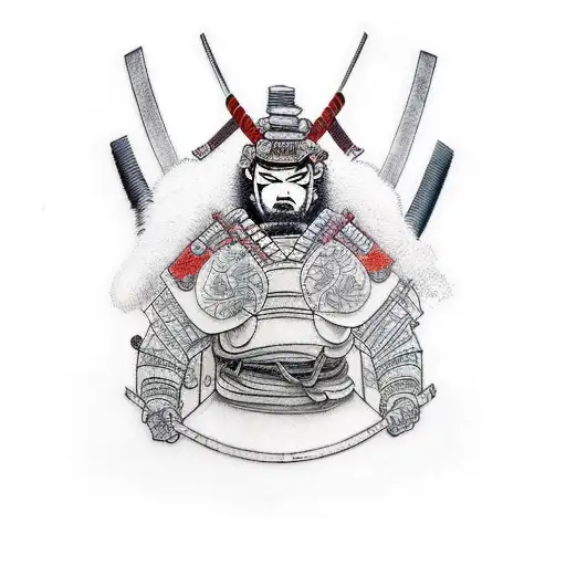 ronin and samurai  tattoo design idea
