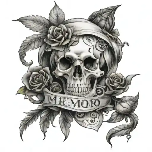 Memento mori memento vive tattoo design idea