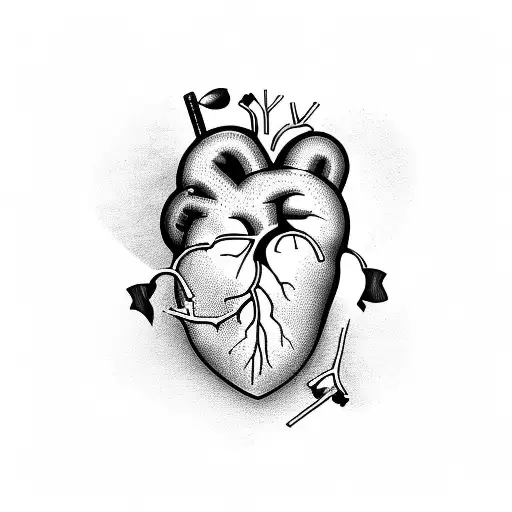heart broken  tattoo design idea