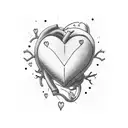 heart broken  tattoo design idea