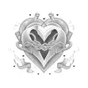 heart broken  tattoo design idea