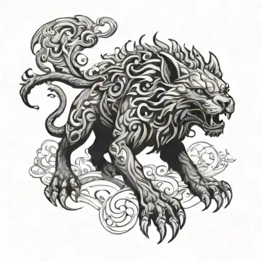 chimera  tattoo design idea